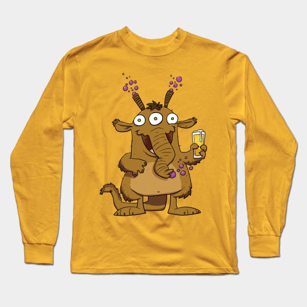 Hefeweizen Beer Monster Long Sleeve T-Shirt by striffle